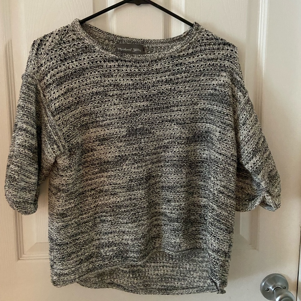 MICHAEL STARS  Pullover Sweater X-Small/Small Black and White